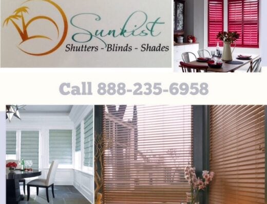 Sunkist Shutters Blinds & Shades
