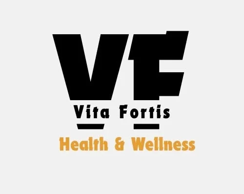 Logo for Vita Fortis Health & Wellness with bold 'VF' initials and orange 'Health & Wellness' text below.